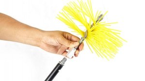 Щетка ерш для чистки дымовых и вентиляционных каналов (рабочая часть, удлинитель, коловорот)