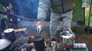 Архыз летом стоим с палатками в лесу на Дуккинских озерах