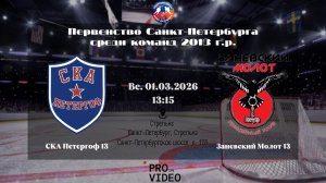 ХК "СКА Петергоф" 13 - ХК "Заневский Молот" 13 | 01.03.2026