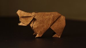 Оригами медведь из бумаги - обучение | Как сделать из бумаги медведя оригами