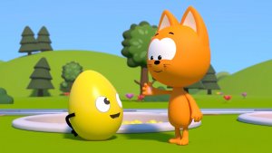 Разноцветные яйца и волшебный паровозик - Котенок Котэ представляет Котэ Геймз