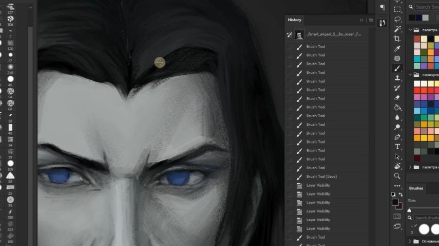 ANGEAL из FFVII Crisis Core\ Speedpaint \редрав очень старого фанарта
