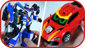 Трансформеры Метал Кард Бот. БЛЮКОП и другие гоночные машины. Полицейская машина. Новые роботы.