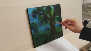 Пейзаж #1 Акриловая живопись 1 часть