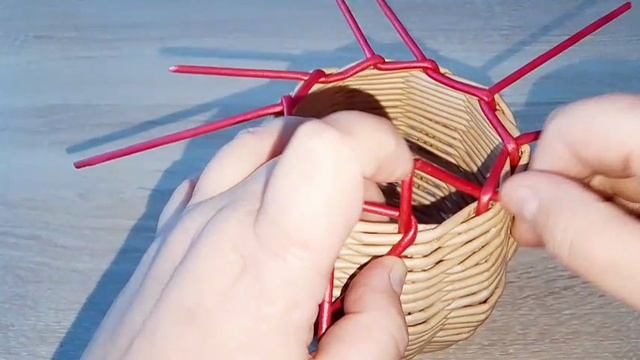 3 загибки для корзин из бумажной лозы смотреть онлайн