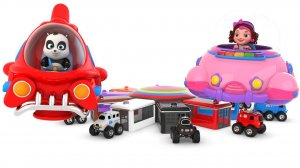 Изучаем цвета с помощью игрушечных машинок и цветных шариков обучающие видео Пинки и Панда для детей