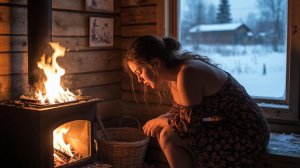 Красивая у очага🔥😍🫦