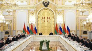 Президент РФ и Президент Белоруссии заседание Высшего Государственного Совета Союзного государства