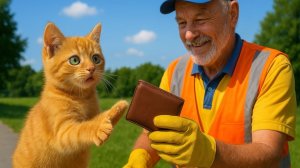 Потрясающий поступок уборщика улиц по отношению к бездомному котенку