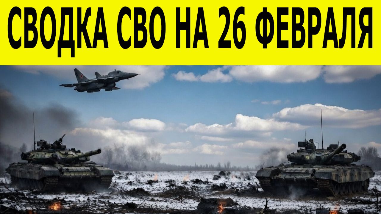 Сводка СВО на 26 февраля. Война на Украине. Ситуация на фронтах. Последние новости на 26.02.2026 смотреть онлайн