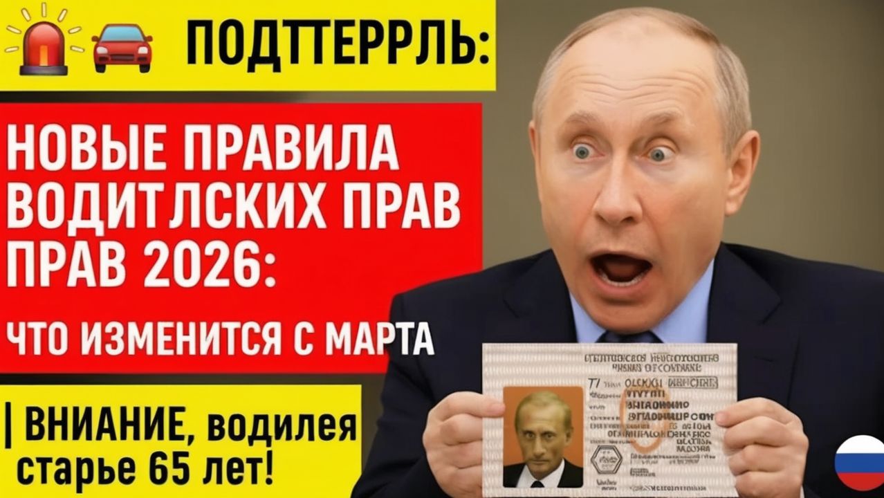 🚨 🚗 НОВЫЕ ПРАВИЛА ВОДИТЕЛЬСКИХ ПРАВ 2026 Что изменится с марта ВНИМАНИЕ, водители старше 65 лет! смотреть онлайн