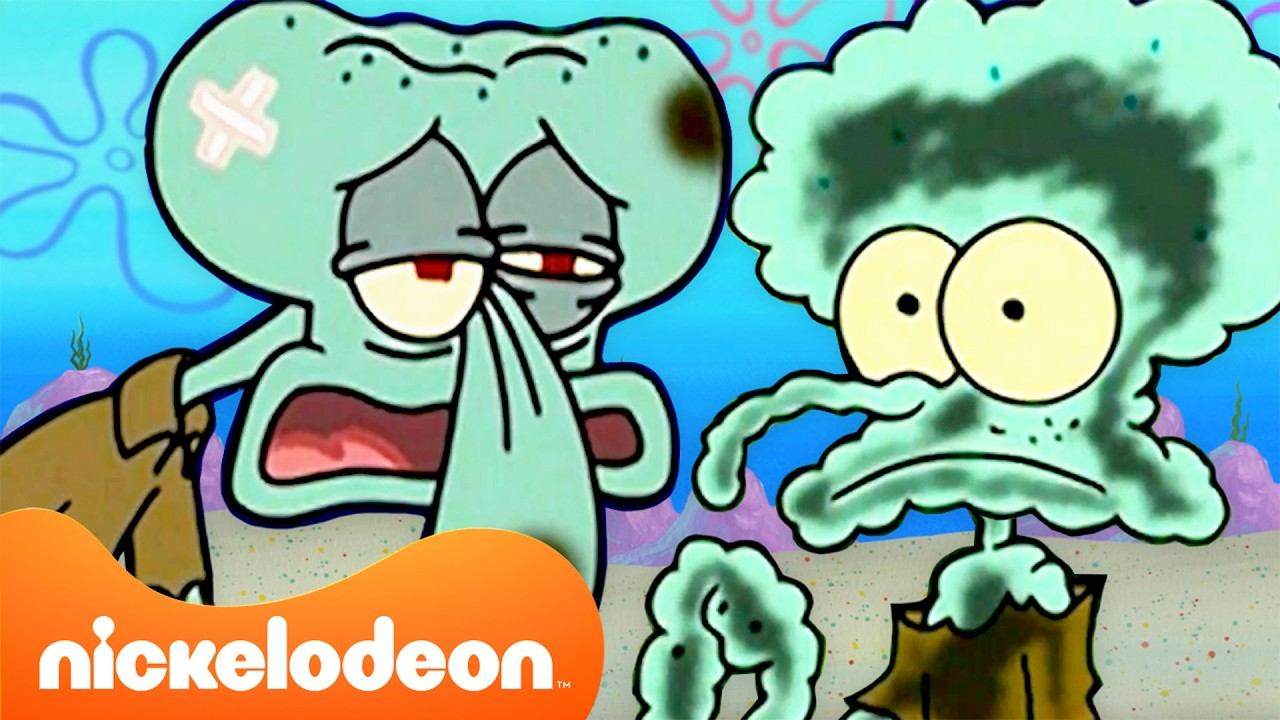 Губка Боб | Самые болезненные моменты Сквидварда! | Nickelodeon Cyrillic смотреть онлайн