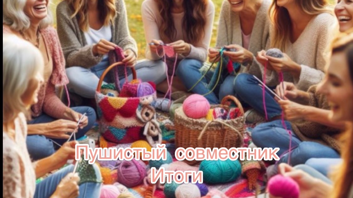 Итоги нашего вязального проекта❤️ «Пушистый совместник»