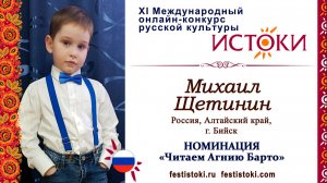 Михаил Щетинин, 6 лет. Россия, Алтайский край, г. Бийск. "Медвежонок-невежа"