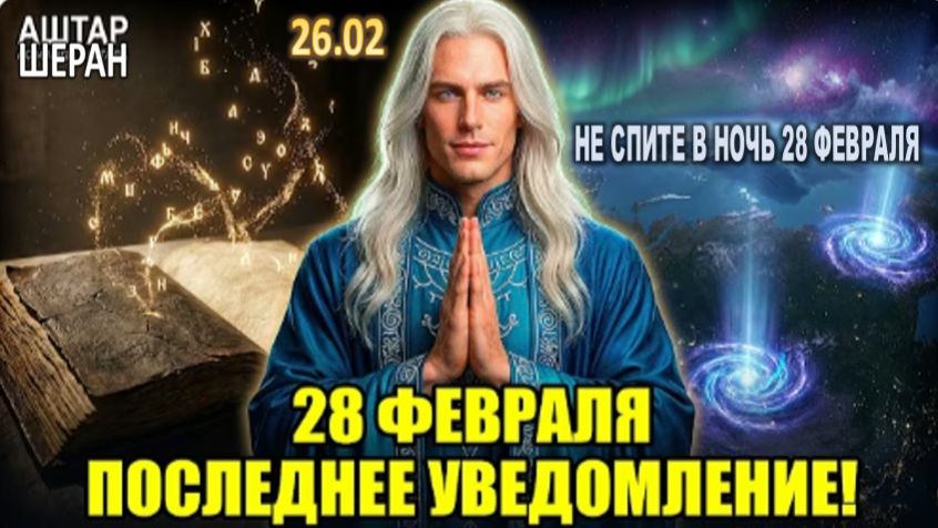 НЕ СПИТЕ В НОЧЬ 28 ФЕВРАЛЯ 2026 ГОДА! Спасите себя и СВОИХ БЛИЗКИХ! | АШТАР ШЕРАН смотреть онлайн