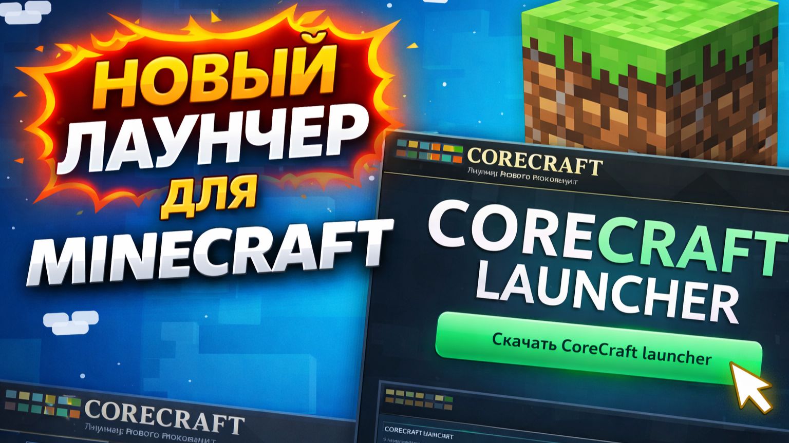 Новый лаунчер Minecraft 2026 | CoreCraft Launcher