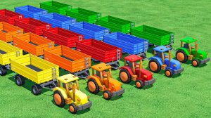 МАШИНКИ ДЛЯ ДЕТЕЙ ОГРОМНЫЙ ВОДЯНОЙ РЕЗЕРВУАР ДВА МОЩНЫХ ГРУЗОВИКА ИГРА СИНИЙ ТРАКТОР