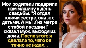 ИСТОРИИ ИЗ ЖИЗНИ/Мои родители подарили нам на свадьбу машину, а муж отдал её своей сестре