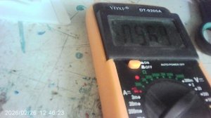 Измерение ЭДС батарейки 9V для проверки работоспособности