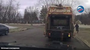 Водитель мусоровоза случайно помог полиции задержать беглеца