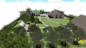 Ландшафтная 3 Д визуализация проекта в п. Гольяны