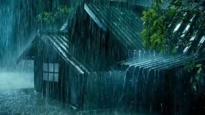 Звуки сна и грозы _ Проливной дождь на жестяной крыше и могучий гром ночью