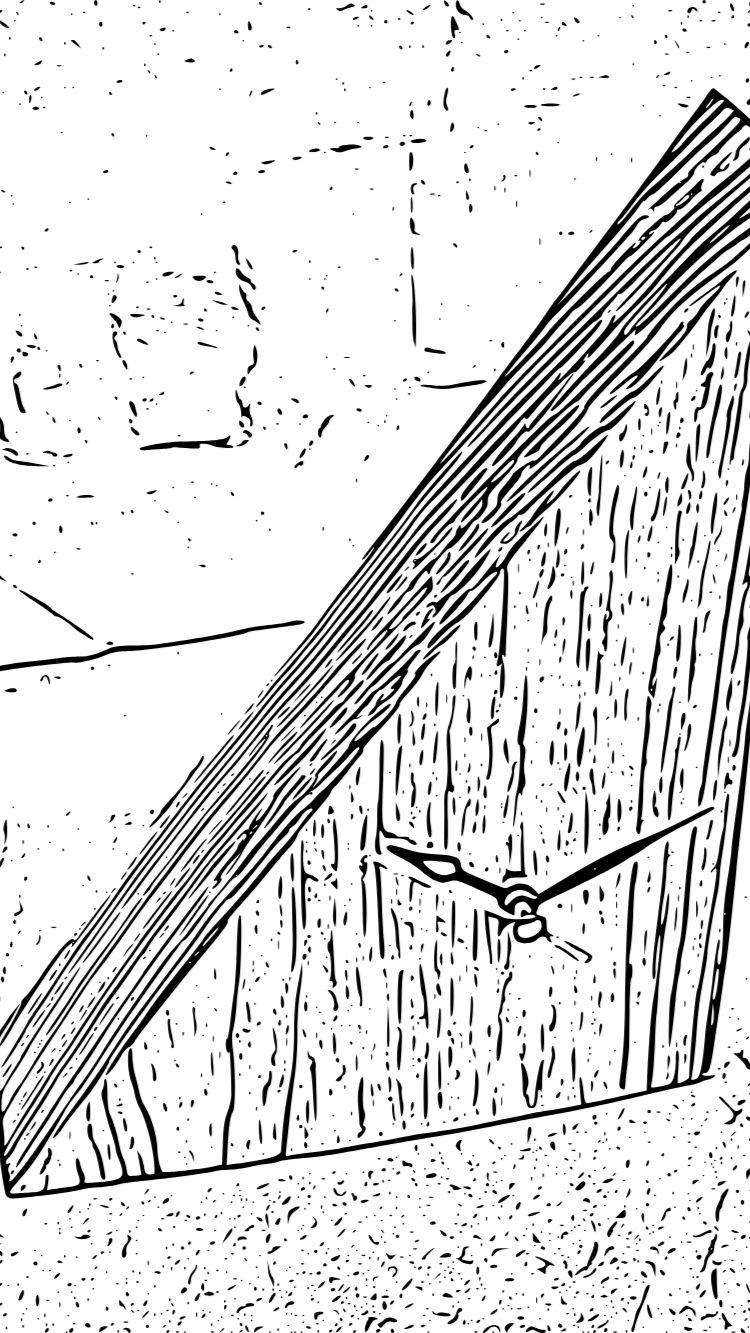 Часы настольныенастенные треугольник серии 7500 ADOZERUS-EKO WOOD массив ясеня