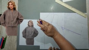 Моделирование. Куртка свободной формы на подкладке для любого возраста. Выкройка № 1972.