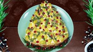 Салат Новогодняя Елка ! Очень простой вкусный и Красивый на Новогоднем столе!!