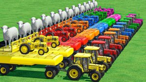 МАШИНКИ ДЛЯ ДЕТЕЙ БОЛЬШОЙ БАК С ВОДОЙ ДВА ГРУЗОВИКА ПЕРЕВОЗЯТ ВОДУ СИНИЙ ТРАКТОР