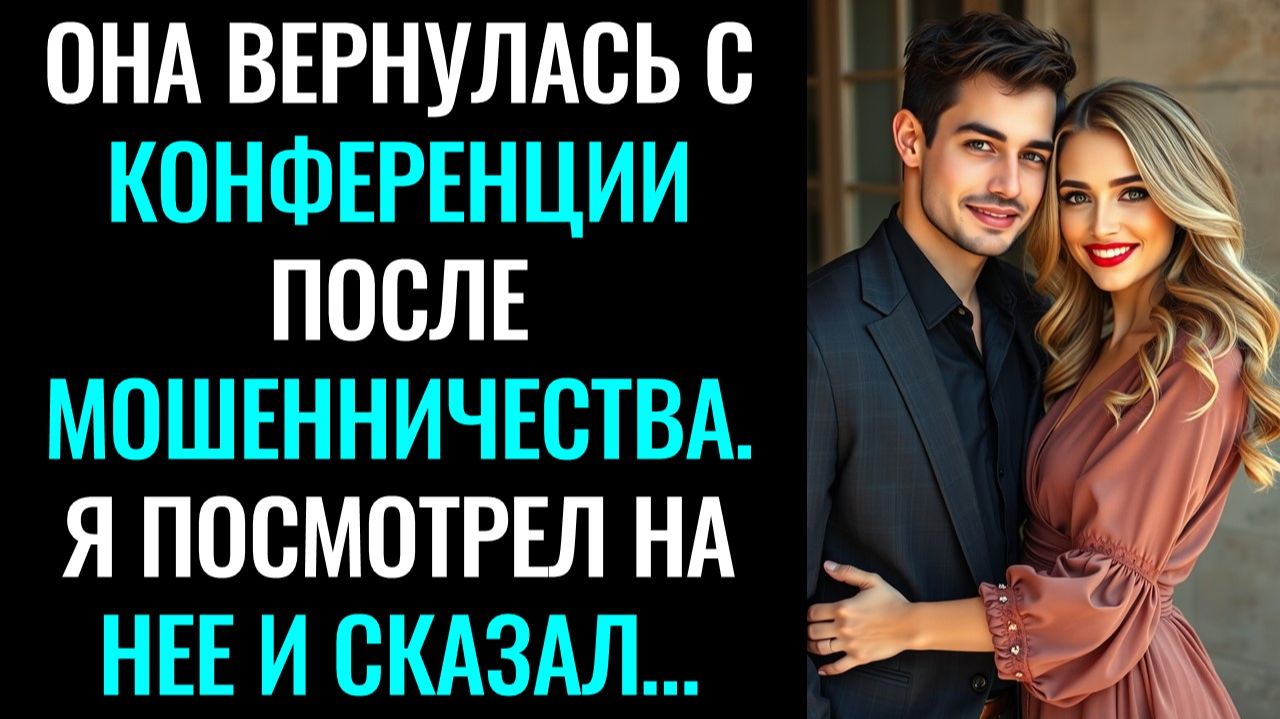 Она вернулась с конференции после мошенничества. Я посмотрел на нее и сказал… Она вернулась с конференции после мошенничества. Я посмотрел на нее и сказал…