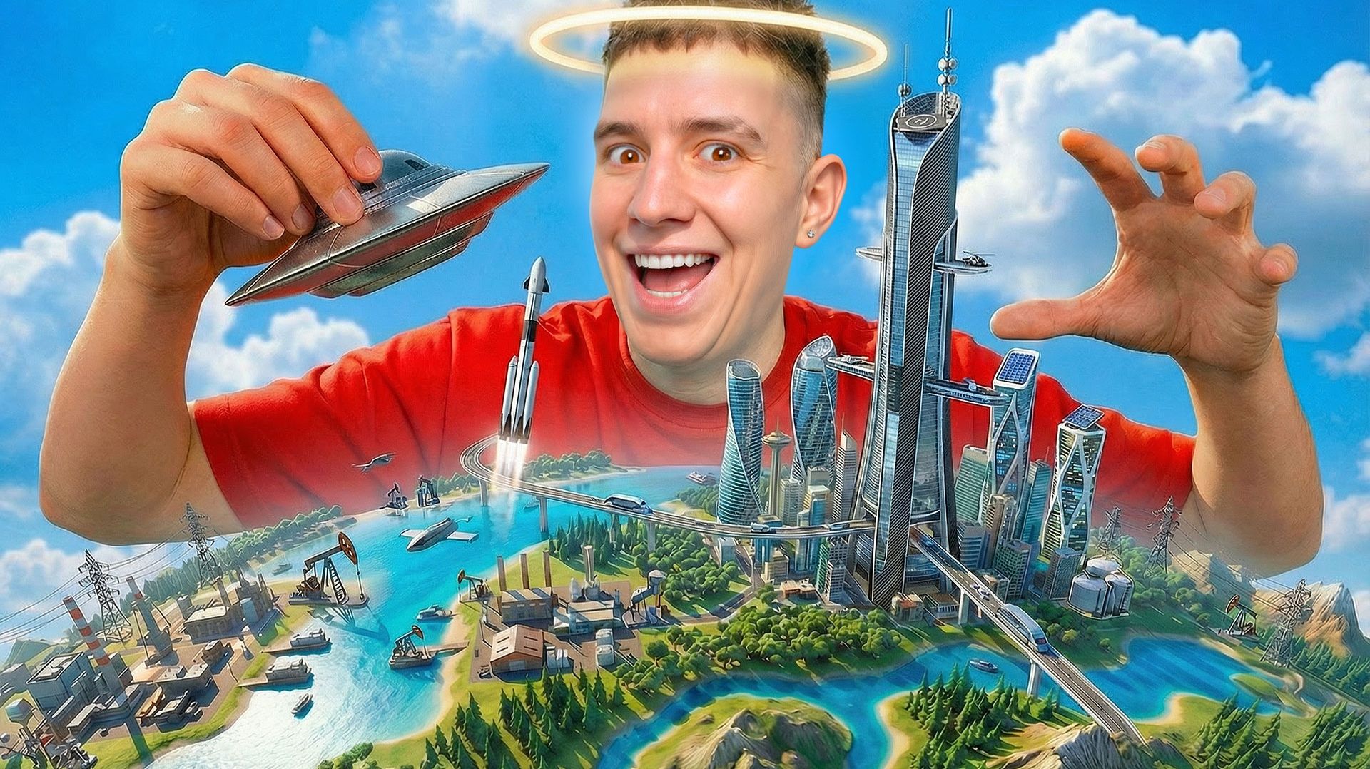 СТАЛ БОГОМ НА 24 ЧАСА! ПРОДОЛЖЕНИЕ! РАЗВИТАЯ ПЛАНЕТА И КОСМОС смотреть онлайн