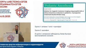 Кетамин как средство нейропротекции Ивкин А.А. 2025