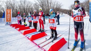 Школьная лига 2026. Лыжные гонки. г. Хабаровск. Старт эстафеты.