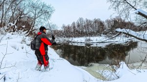 Ледовые закраины на реке, как тут ловить? Разбираю нюансы ловли на полузамерзшей реке. [Пора ловить]