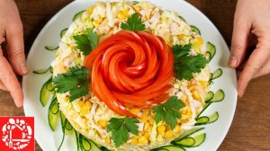 Салат на праздник, который все ФОТОГРАФИРУЮТ 📸 Очень красиво и вкусно