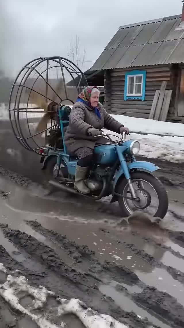 Бабка ОТКРЫЛА байкерский сезон.