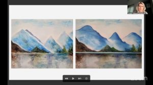 Разборы горных картин Евгенией Курбоновой. Эффектная картина своими руками!