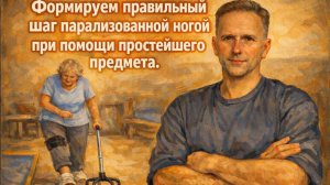 Восстанавливаем шаг парализованной ногой при помощи простейшего предмета. Реабилитация инсульт.