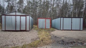 Двухскатный каркасный гараж металлический разборный пенал 4х6х2.80м с толщиной профлиста 0.8мм