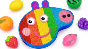 Мультики для детей и малышей. Учимся делать своими руками Радужную свинку Пеппу с блестками.