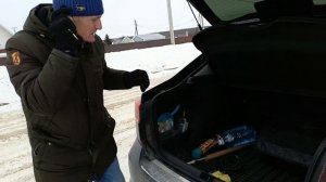 Дорога на дачу.Снега навалом.Нашествие зайцев.