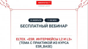 Eltex. ESR. Интерфейсы L2 и L3