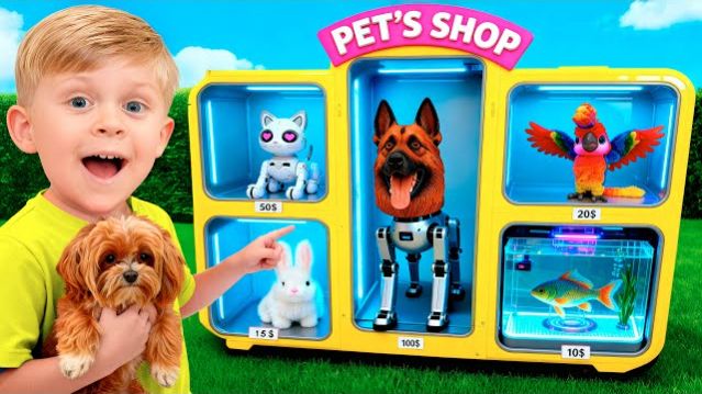 Роботы-питомцы против настоящих питомцев! Дети хотят домашнего питомца смотреть онлайн