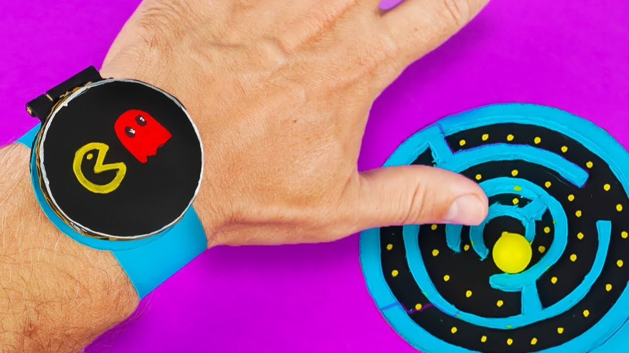 Как сделать часы Pac Man из бумаги Своими руками и картона Поделки Самоделки смотреть онлайн