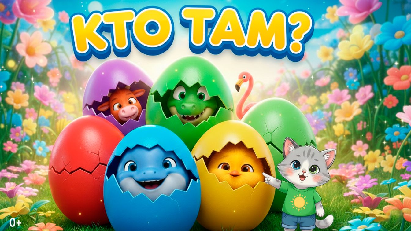 КТО ВНУТРИ? 🥚 Учим животных и цвета | Яйца-сюрпризы! 🥚