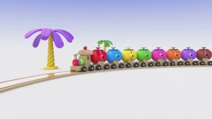 Цвета с игрушечным поездом - Коллекция фигур и цветов для детей