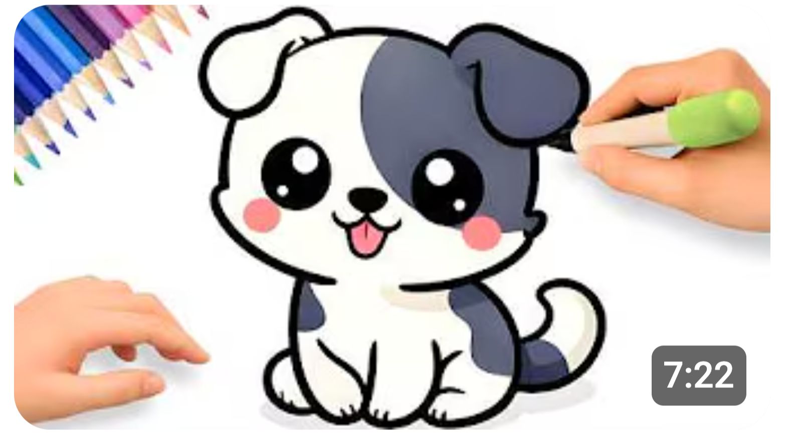 КАК ЛЕГКО НАРИСОВАТЬ МИЛОГО ЩЕНКА В СТИЛЕ КАВАЙИ 🐾 смотреть онлайн