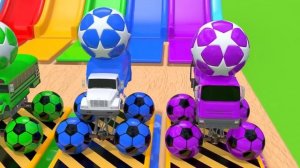 Строительные машины Бульдозер, трактор и игрушечные машинки Учим цвета для детей