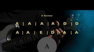 Blues Shuffle Guitar Backing Track in A